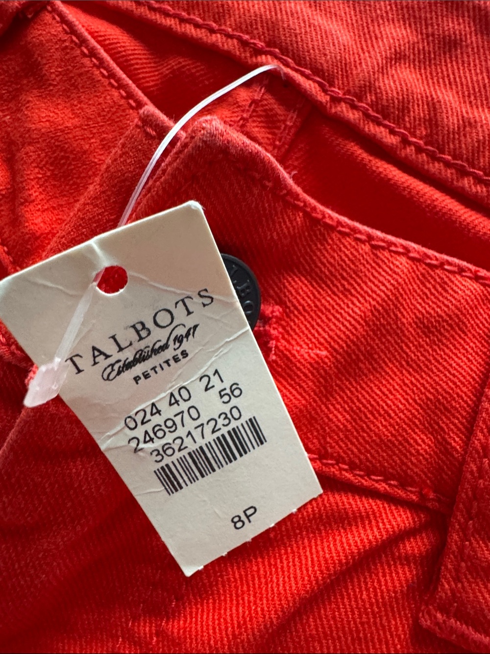 Talbots Bright Red Flare Jeans - Picture 2 of 4